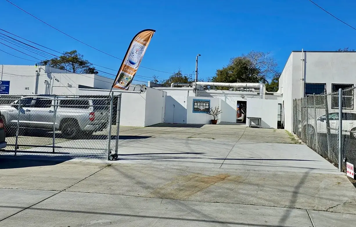 PB Water Store rear parking lot and loading area
