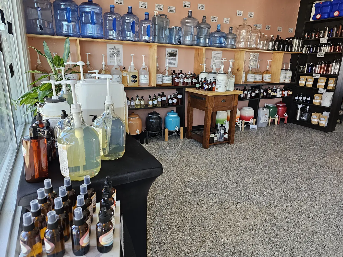 PB Soap Refill Station with refillable cleaning, wellness and pet products