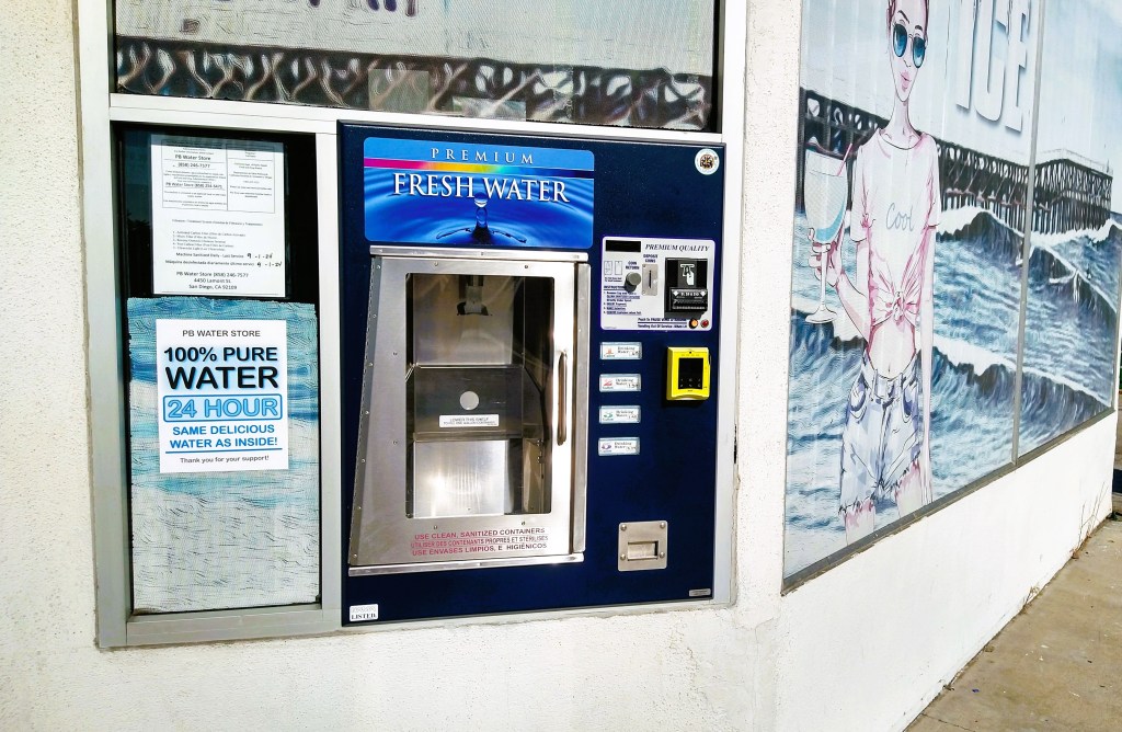 Open 24 hour Outside vending available with coin, dollar, and credit card purchases. 